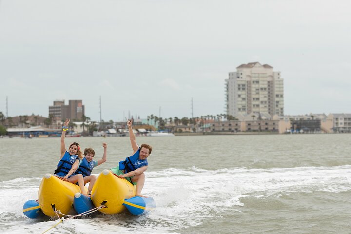 Jet ski towing banana boat