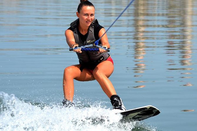 Wakeboarding in action
